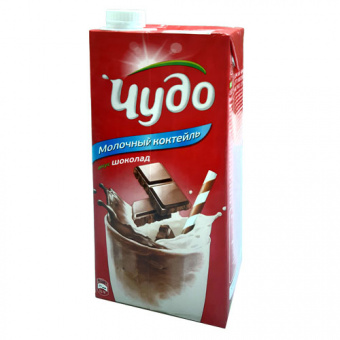 Коктейль молочный стерилизованный со вкусом шоколада м.д.ж. 2.0%, ТМ "Чудо" - 4607012937421